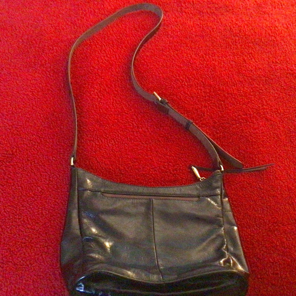 Shiny Brand New Hobo Crossbody or Shoulder Purse.  H 8” and W 11”